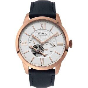 Men's Automatic Watch with Mechanical Movement and Skeleton Dial